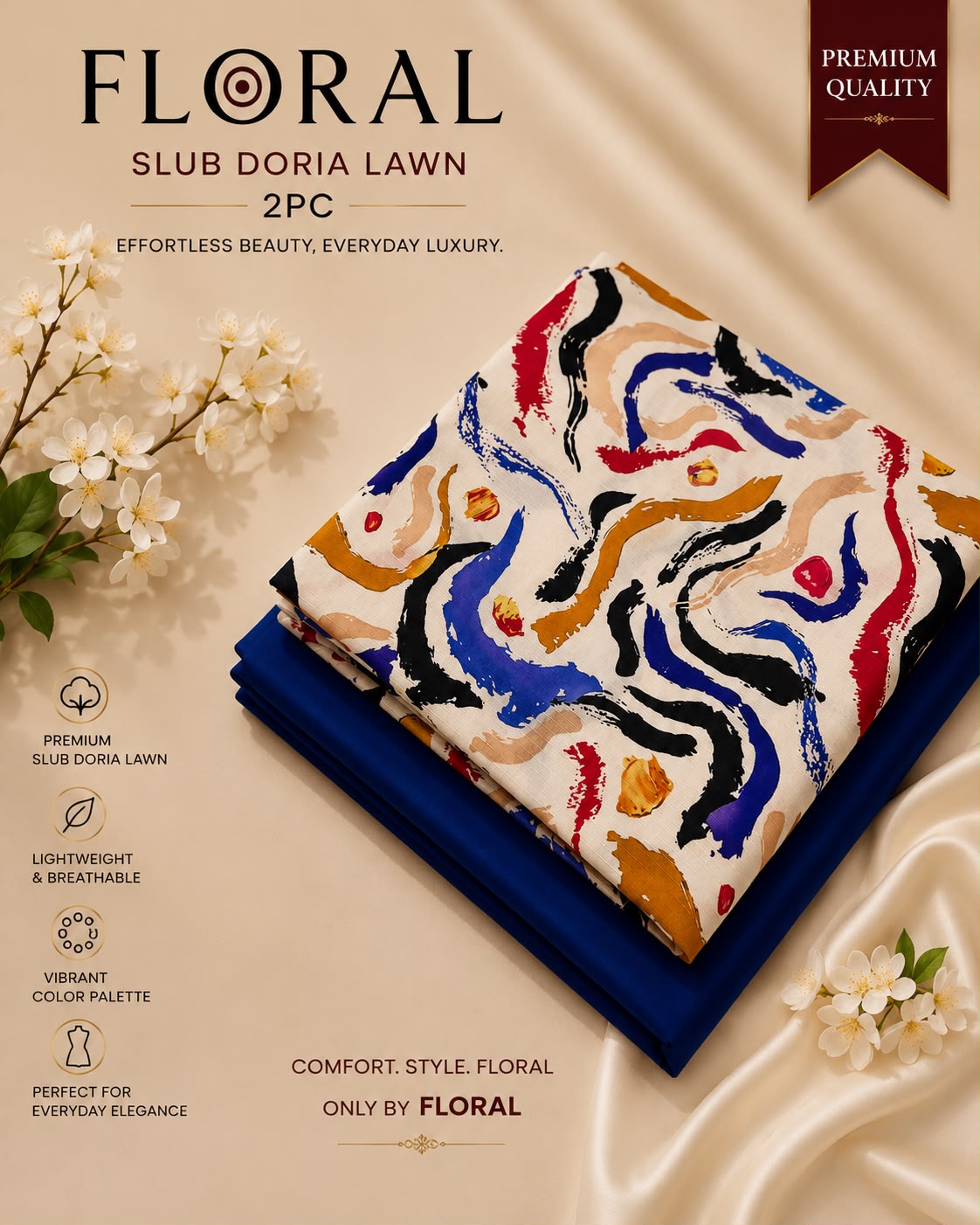 Lawn 2pc plain trouser
