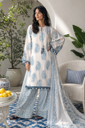Linen dupatta 3pc Mprints