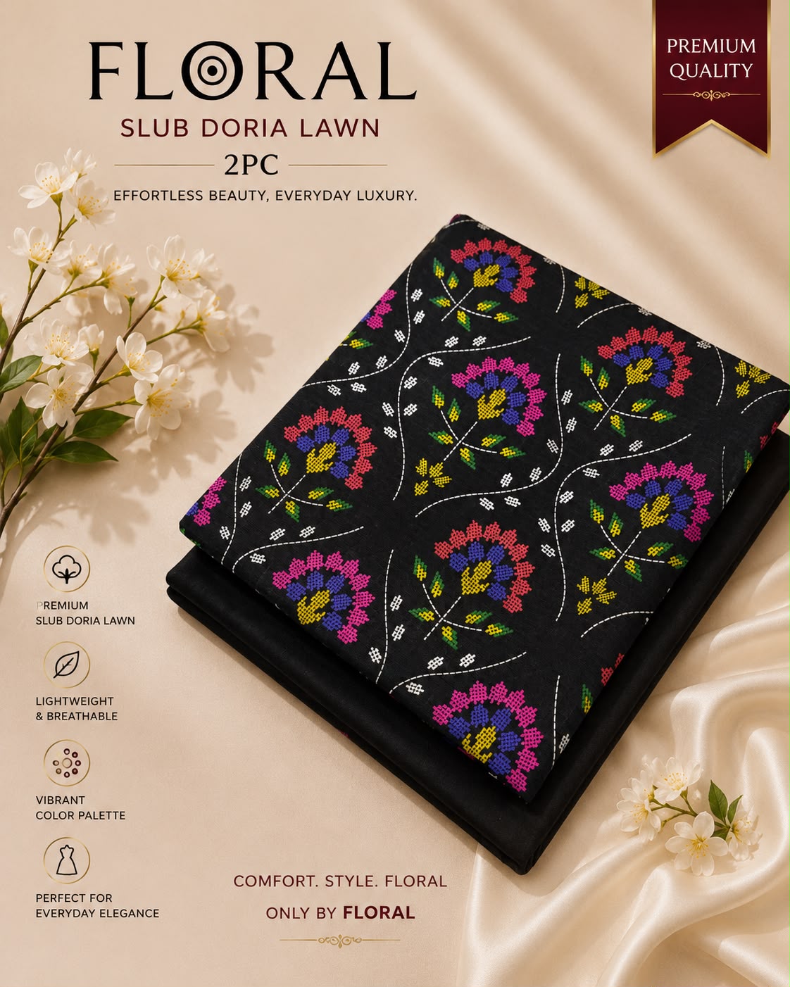 Floral Lawn 2pc
